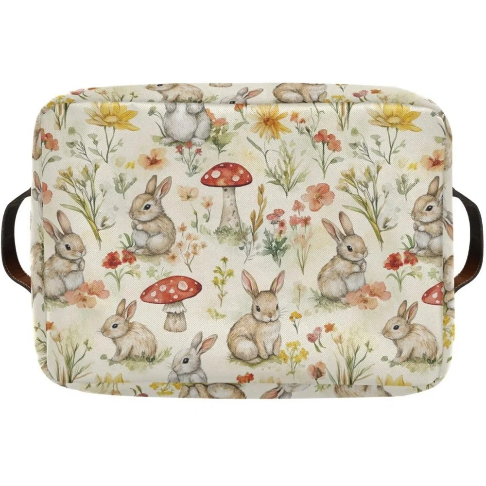 Bunny Mushroom Storage Cube/Basket, NWT